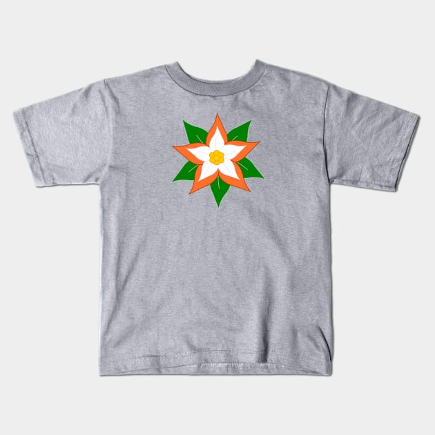 Poinsettia Kids T-Shirt by traditionation